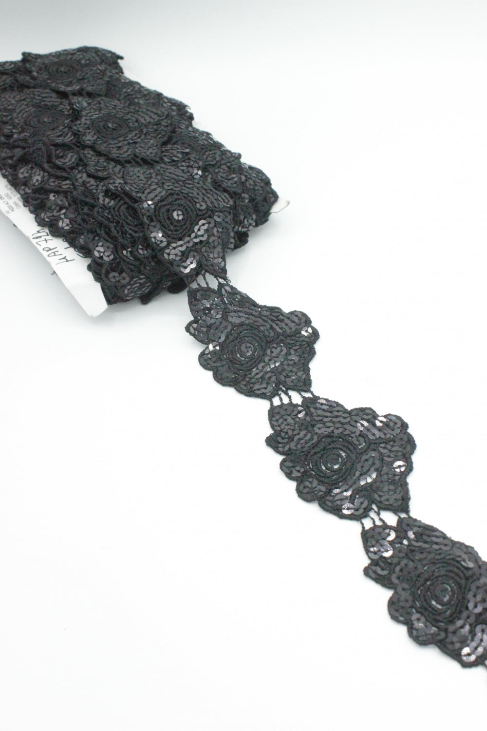 Dantela Cu Paiete, 6cm, Negru