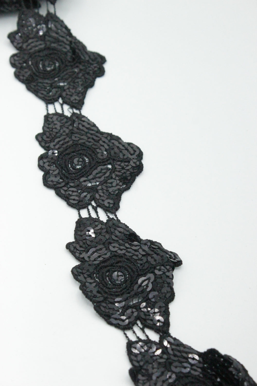 Dantela Cu Paiete, 6cm, Negru