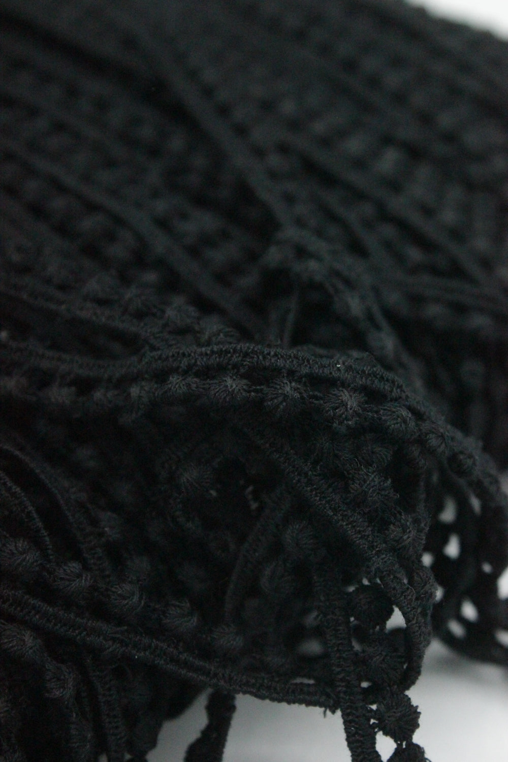 Dantela De Bumbac, 10mm, Negru