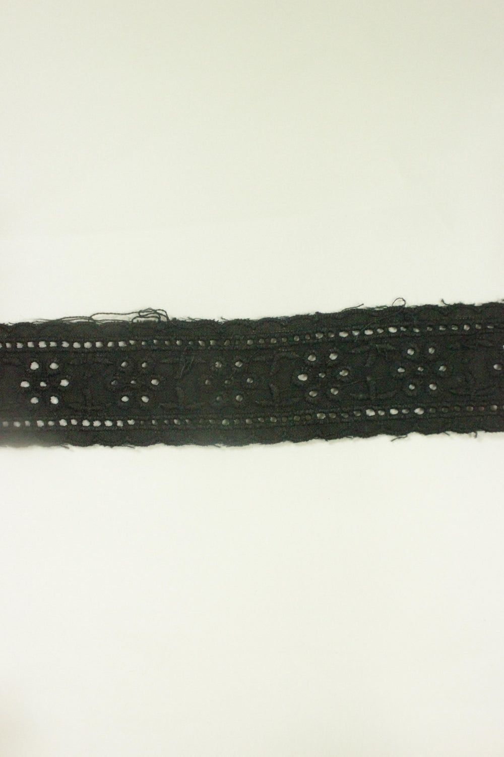 Dantela de bumbac, Negru, 3.50cm