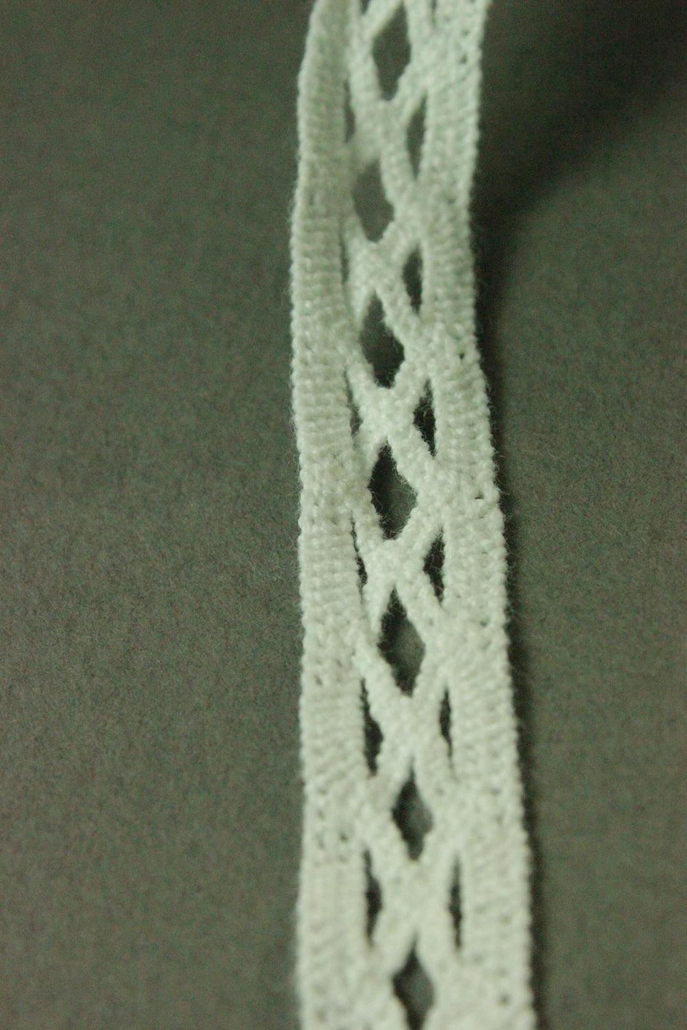 Dantela De Bumbac Alba, 15mm