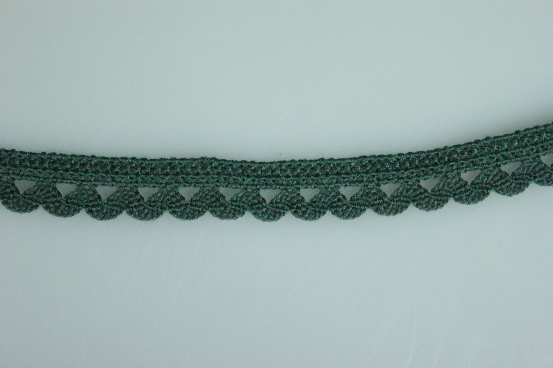 Dantela De Bumbac Elastica, 11mm, Verde