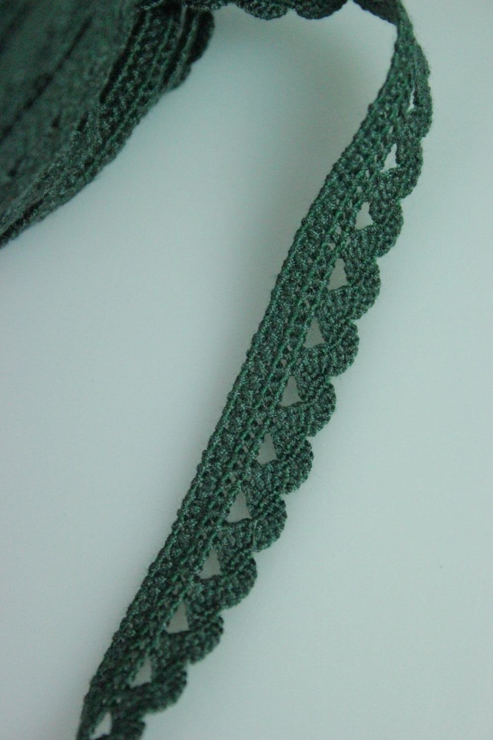 Dantela De Bumbac Elastica, 11mm, Verde