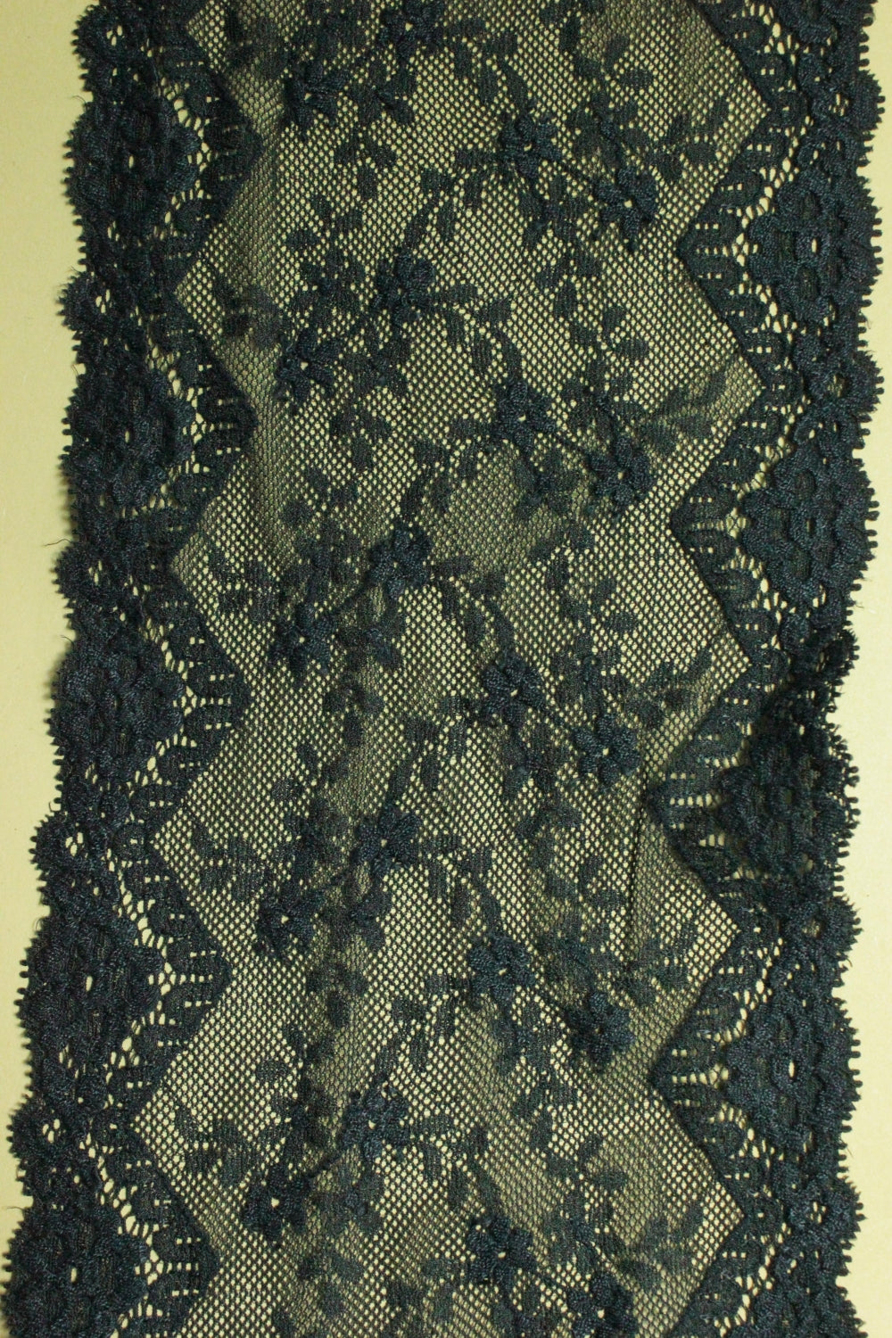 Dantela Elasrica, 15cm, Negru