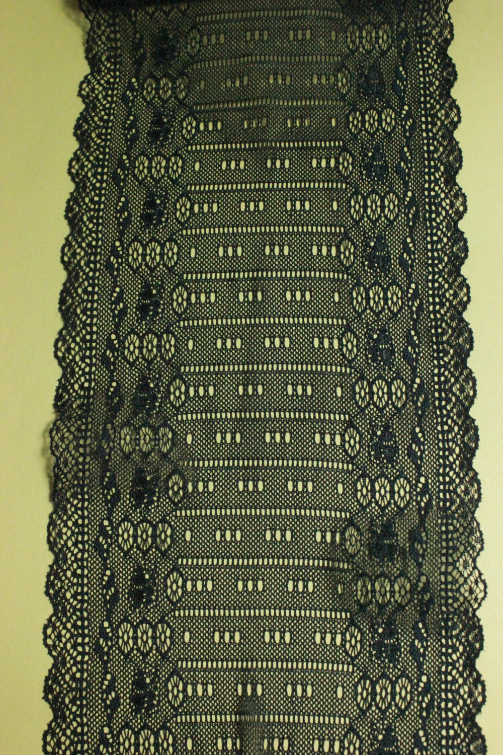 Dantela Elastica, 15cm, Negru