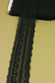 Dantela Elastica 40mm, Negru