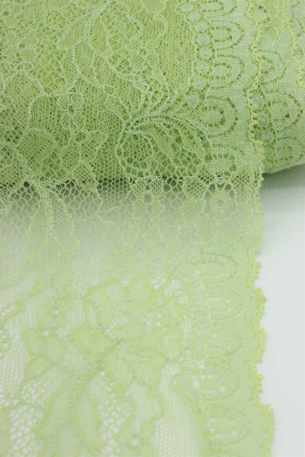 Dantela Fina Usor Elastica, 11cm, Verde