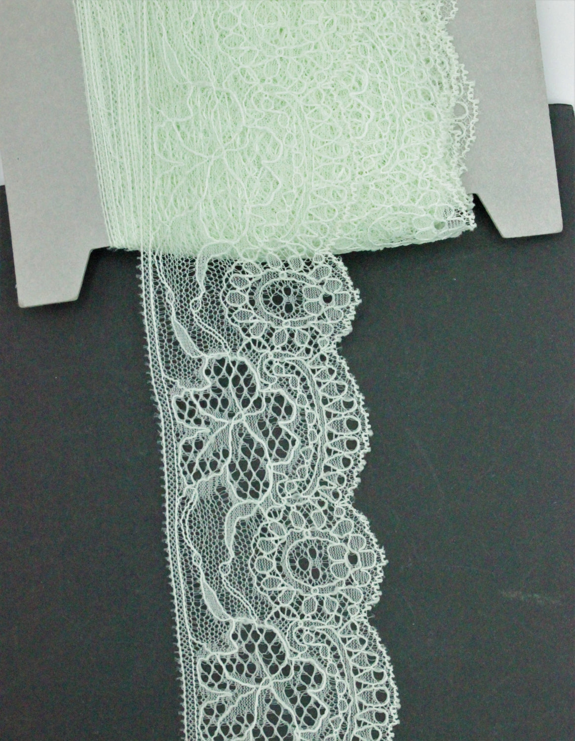 Dantela Fina Verde Pastel, 7cm