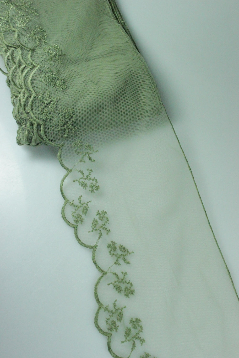 Dantela Pe Tull, 13cm, Kaki