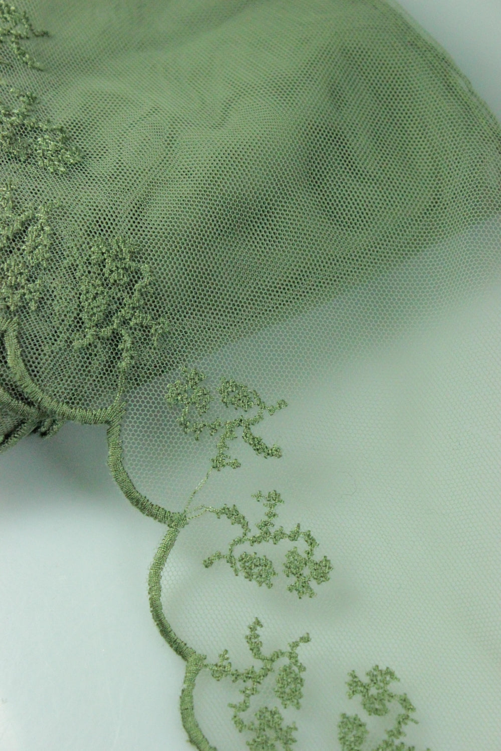 Dantela Pe Tull, 13cm, Kaki