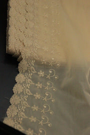 Dantela Relon Brodata Bej, 23cm