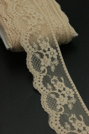 Dantela Usor Elastica, 45mm, Bej