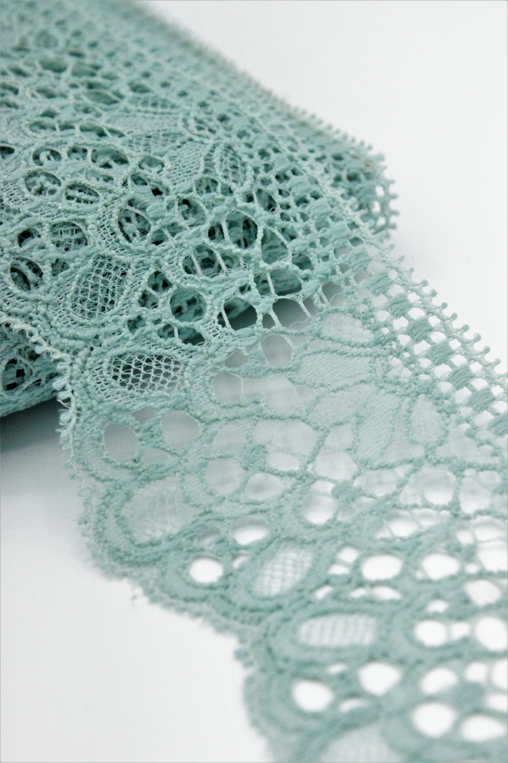 Dantela Usor Elastica, 65mm, Verde Menta