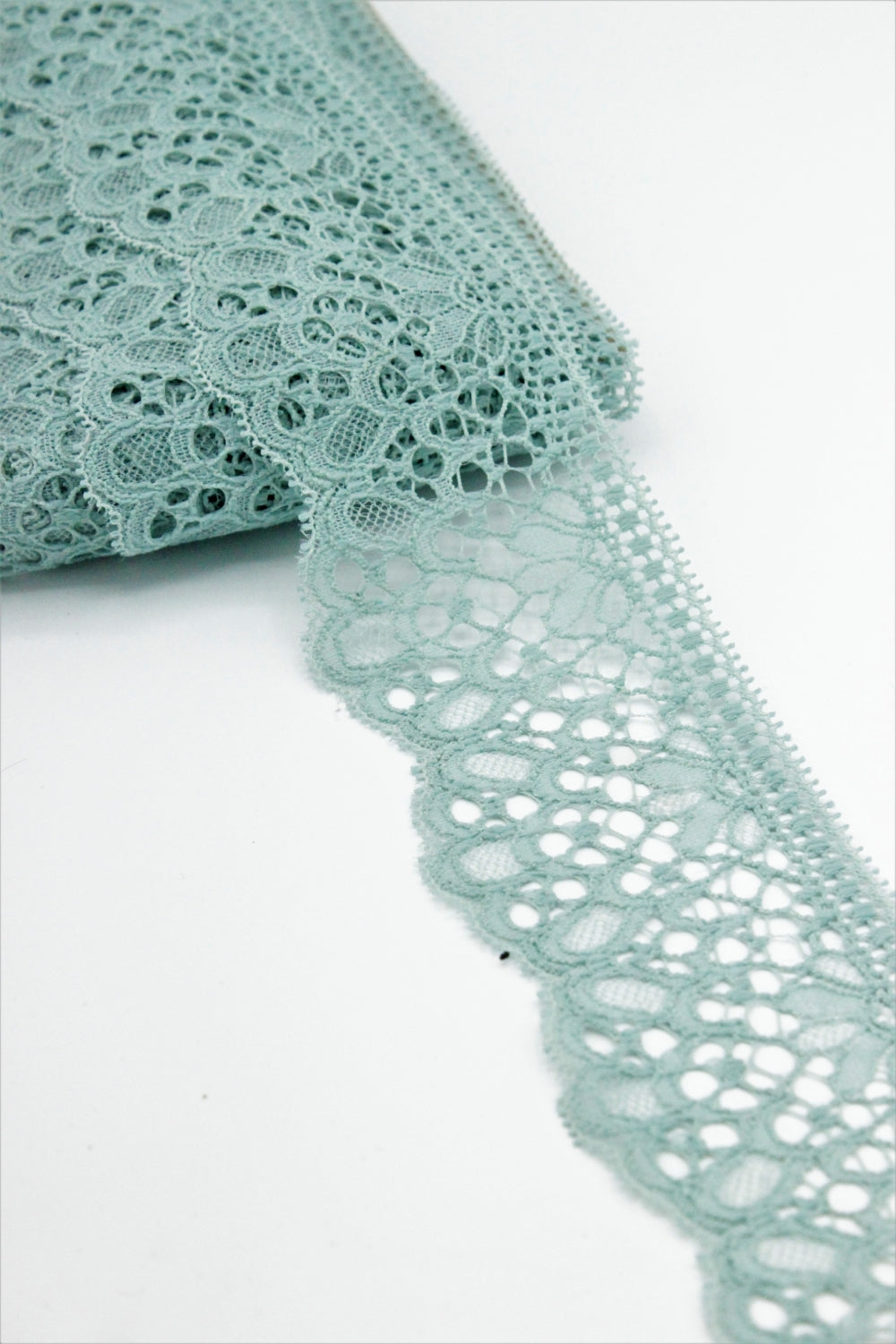 Dantela Usor Elastica, 65mm, Verde Menta