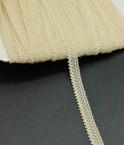 Dantela Usor Elastica Subtire, Bej, 10mm