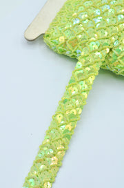 Pasmanterie Cu Paiete, 20mm, Verde
