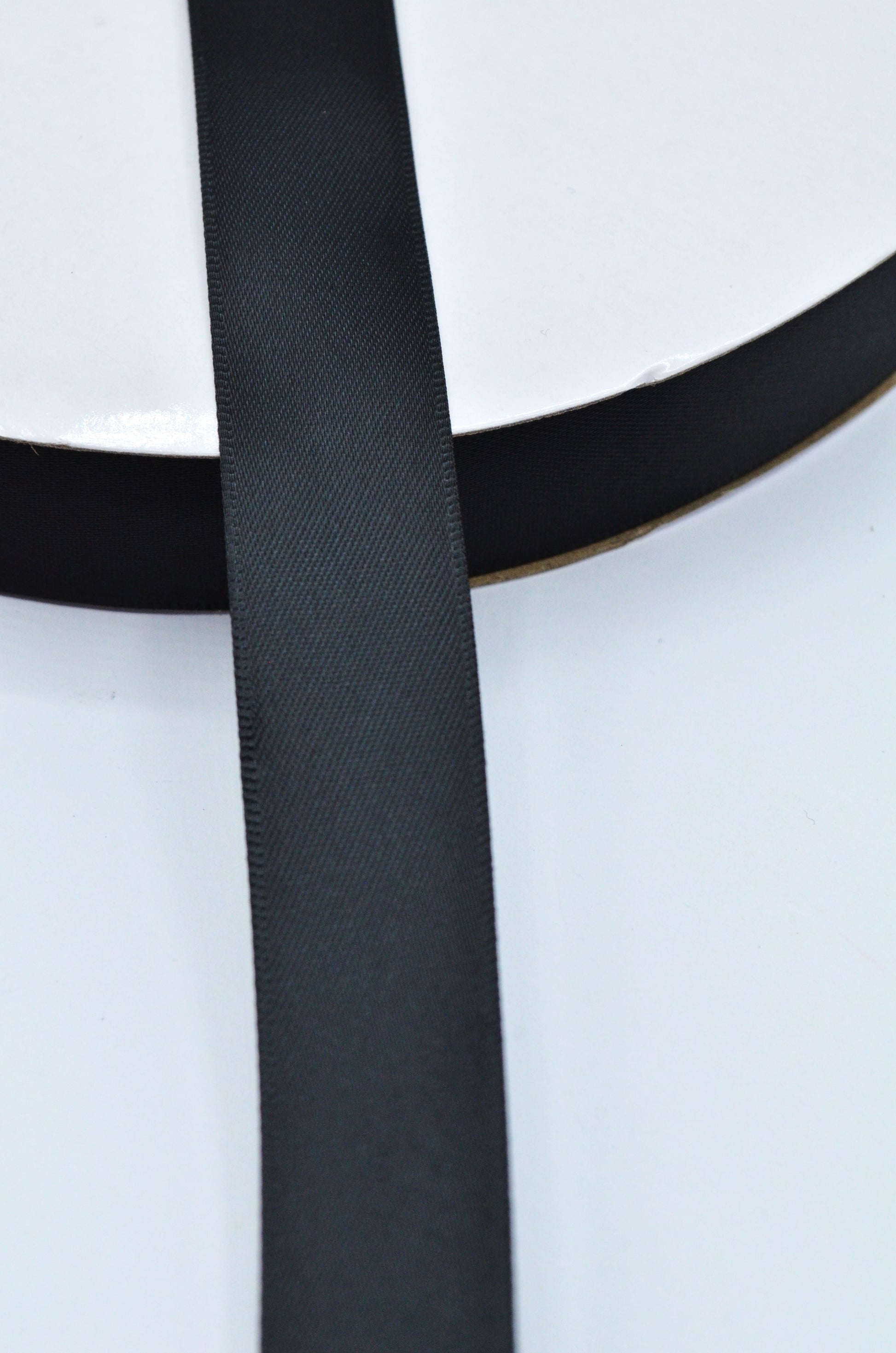 Panglica Dublu Satinata 20mm, Negru