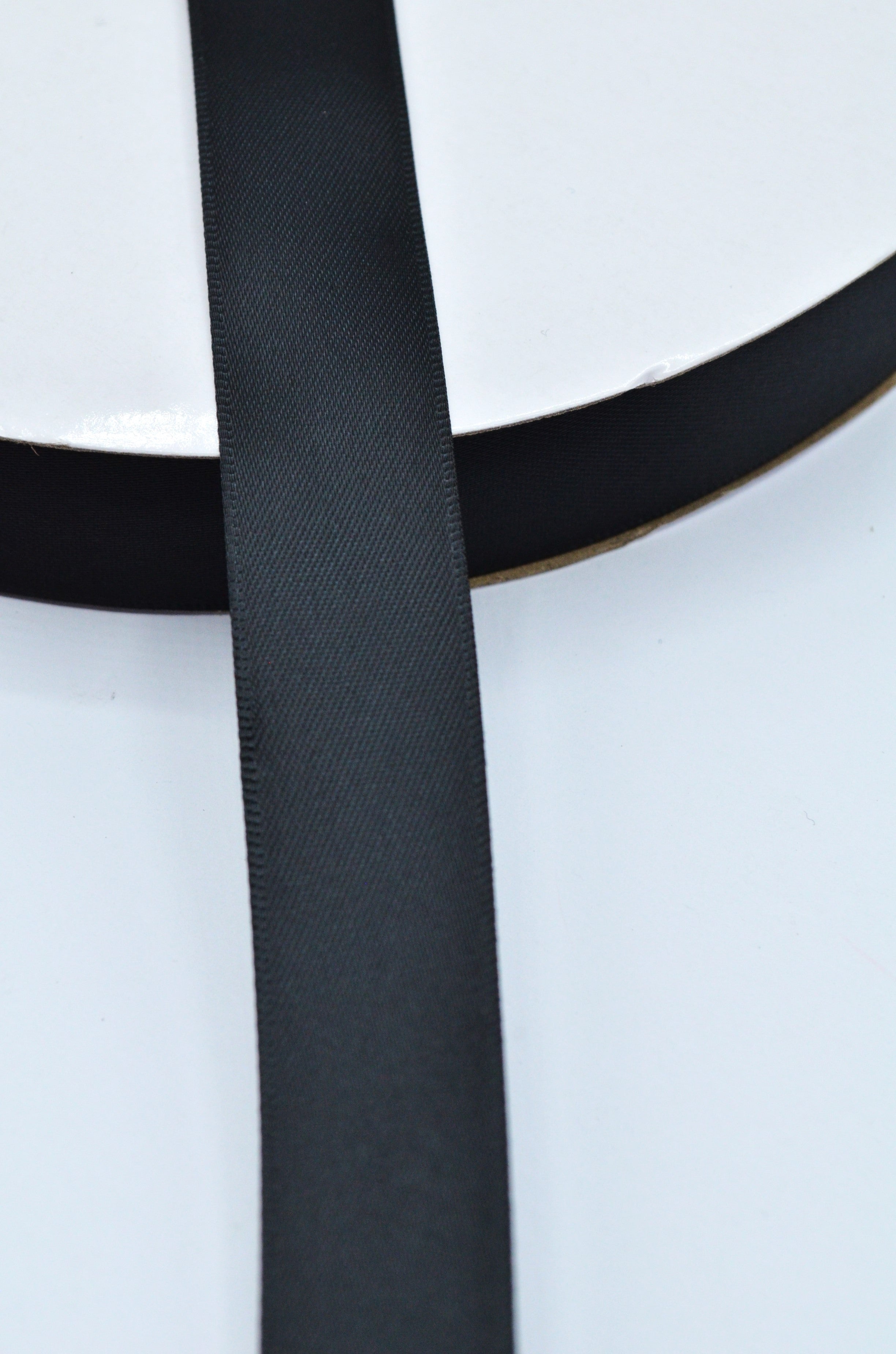 Panglica Dublu Satinata 20mm, Negru