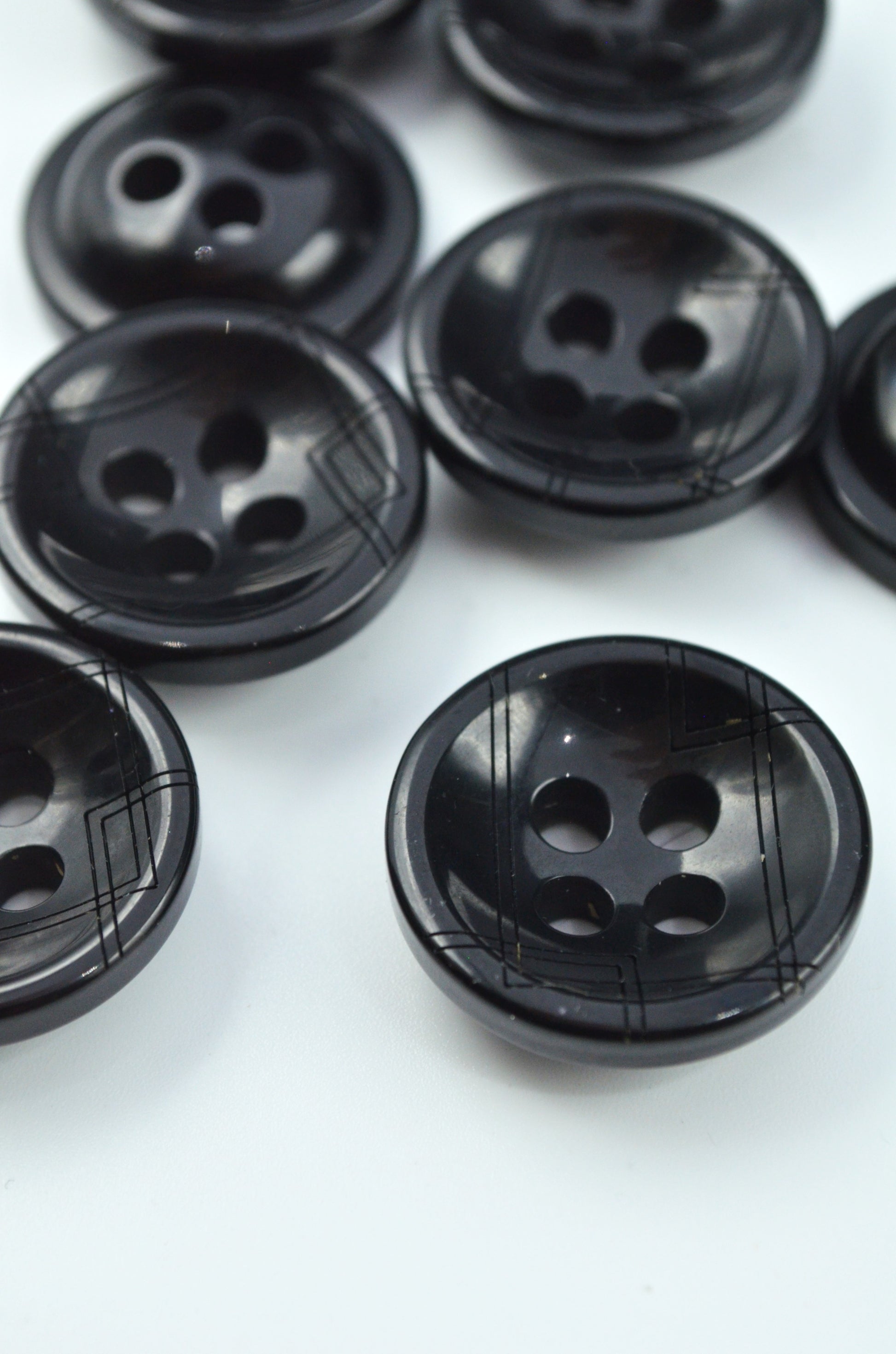 Nasturi De Plastic 25mm, Negru