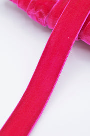 Panglica Catifea 17mm, Fucsia