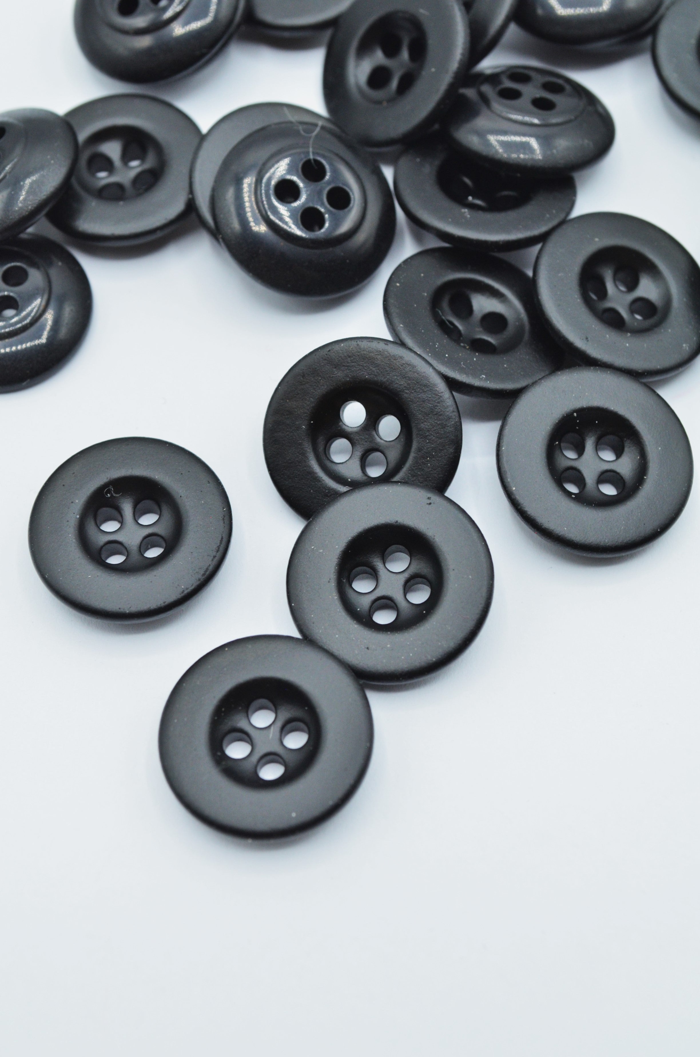 Nasturi Cauciucati, 17mm, Negru