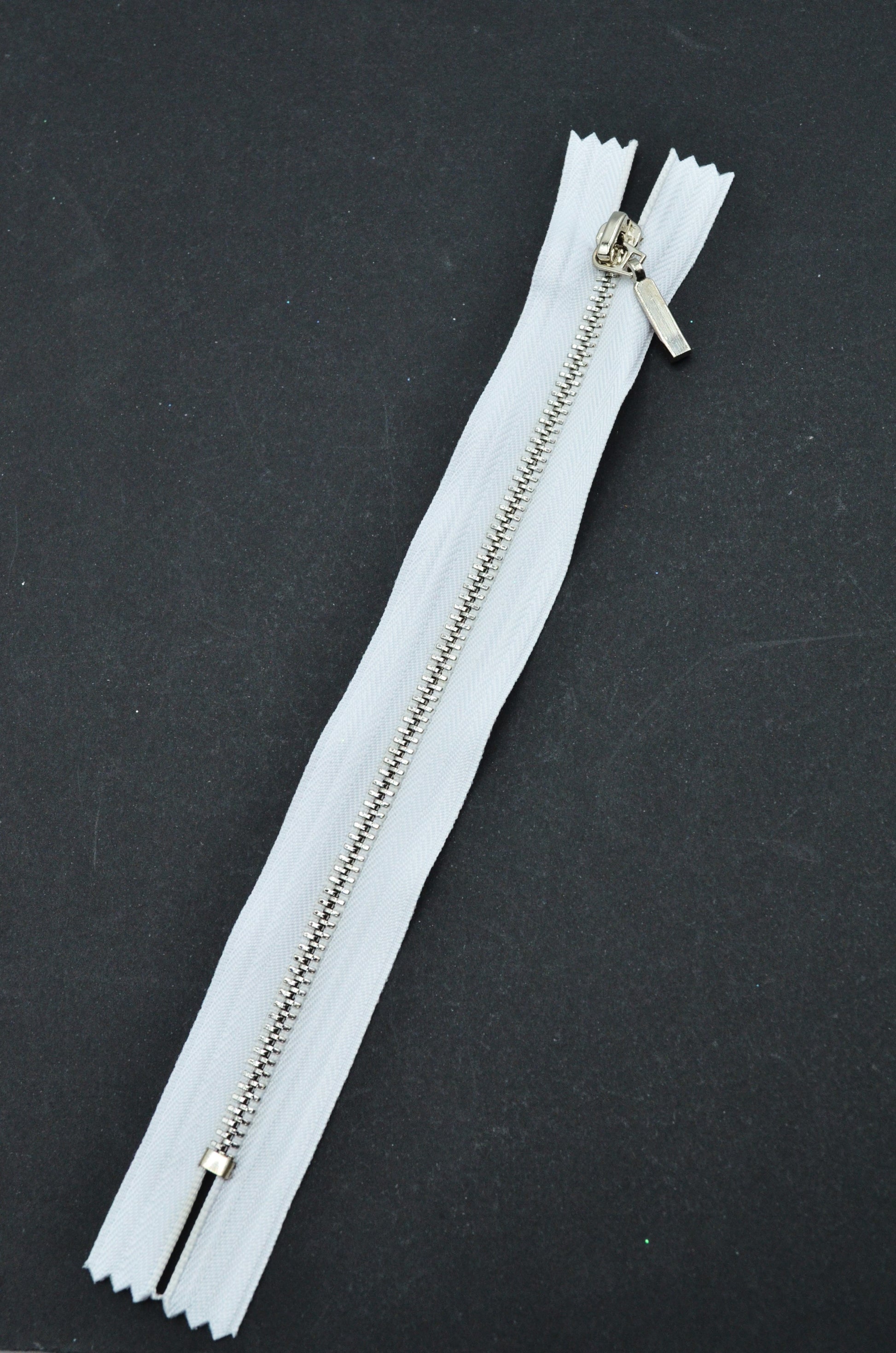 Fermoar Metalic 3mm Fix, 18cm, Alb