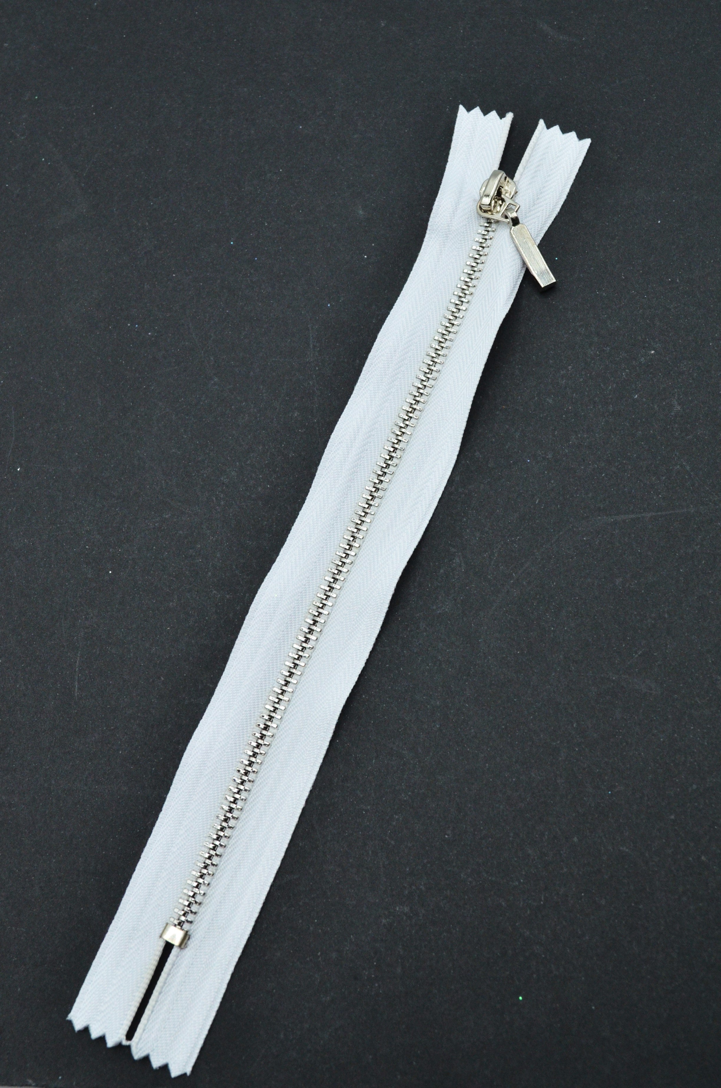 Fermoar Metalic 3mm Fix, 18cm, Alb
