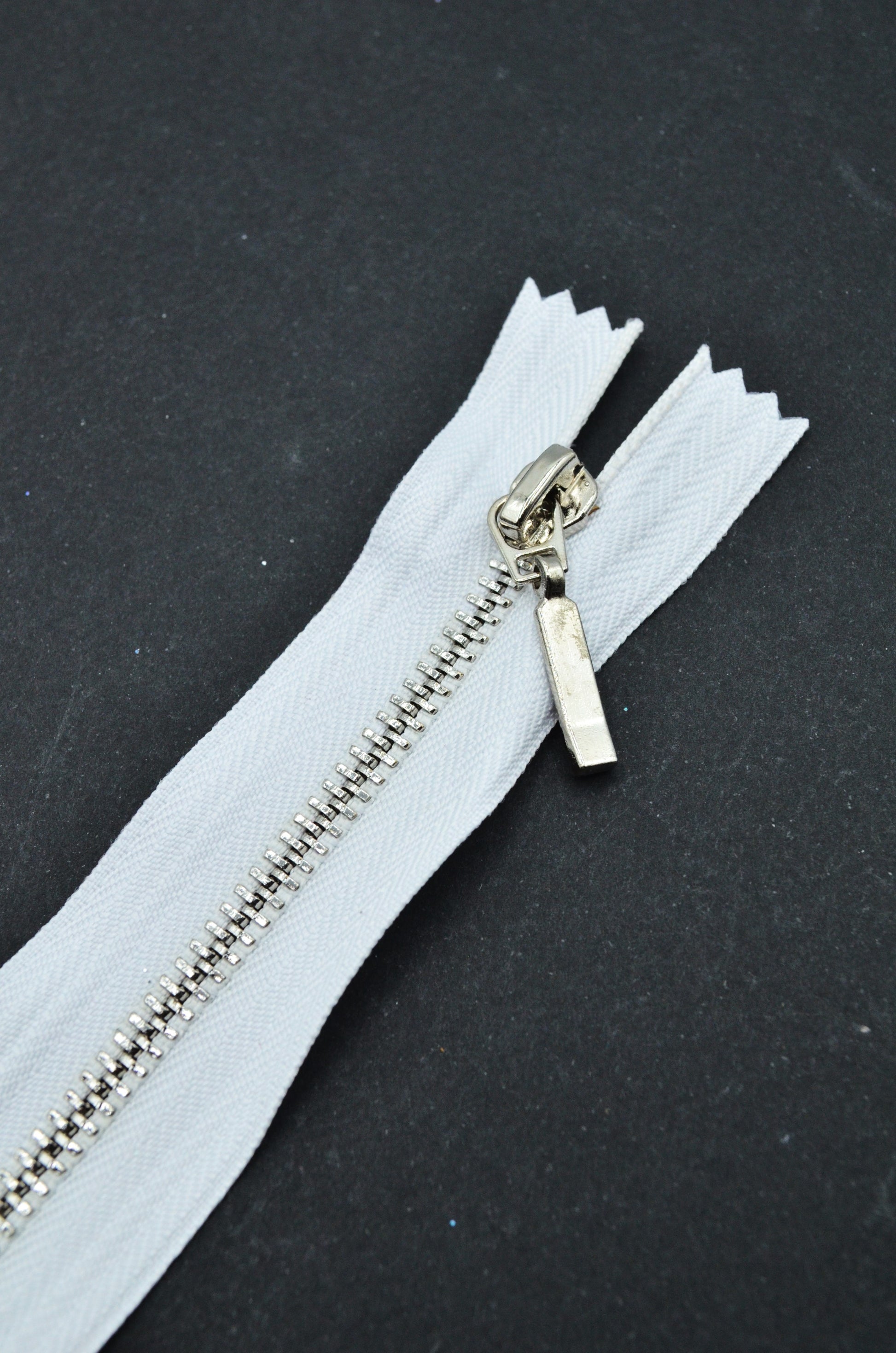 Fermoar Metalic 3mm Fix, 18cm, Alb