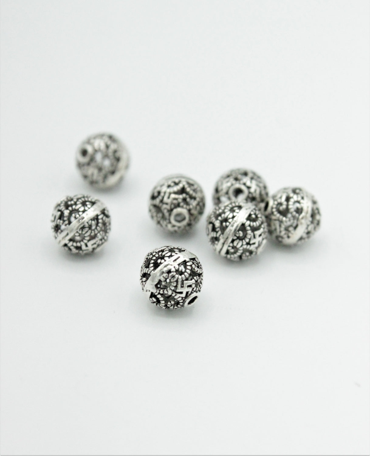 Distantiere Tibetana Argint 925, 8mm, 1.3gr/buc
