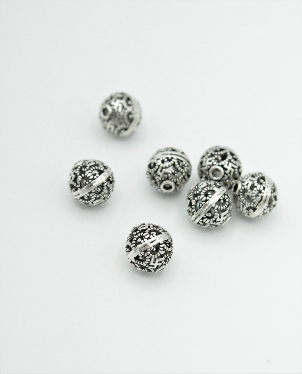 Distantiere Tibetana Argint 925, 8mm, 1.3gr/buc