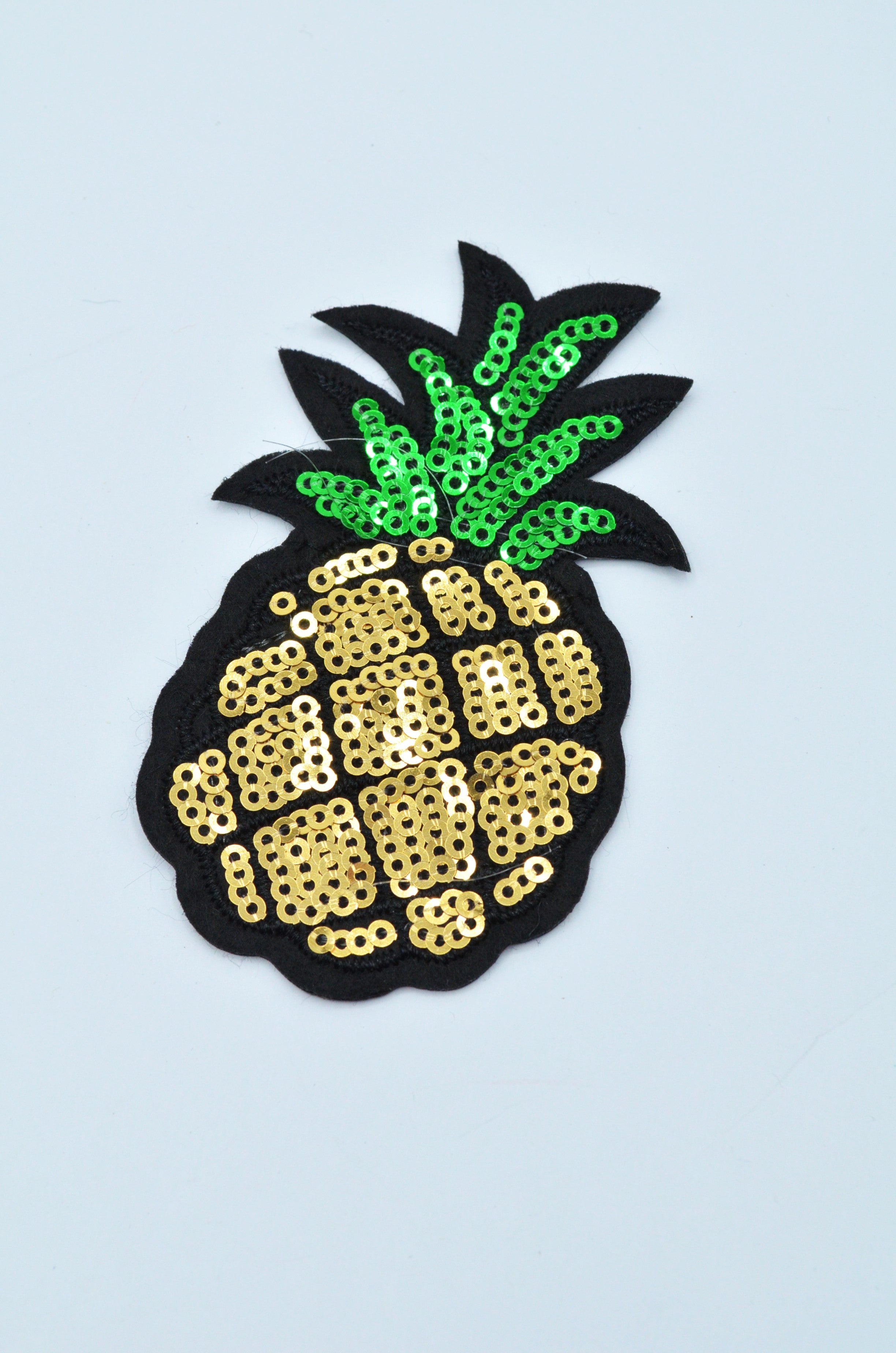Aplicatie Ananas Termoadeziva Cu Paiete, 9x5cm