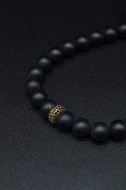 Bratara Din Onix Mat 8mm Si Argint