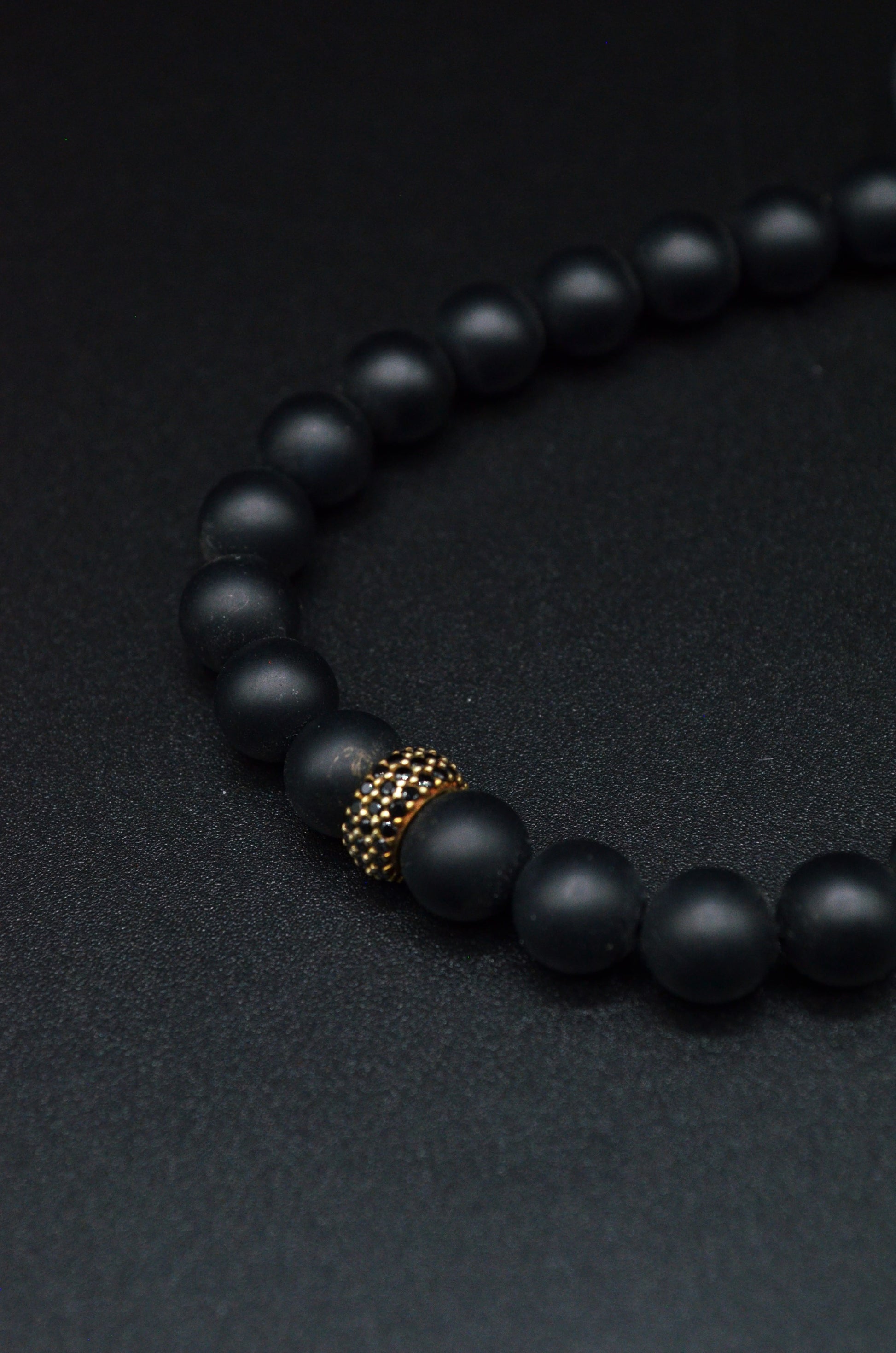 Bratara Din Onix Mat 8mm Si Argint