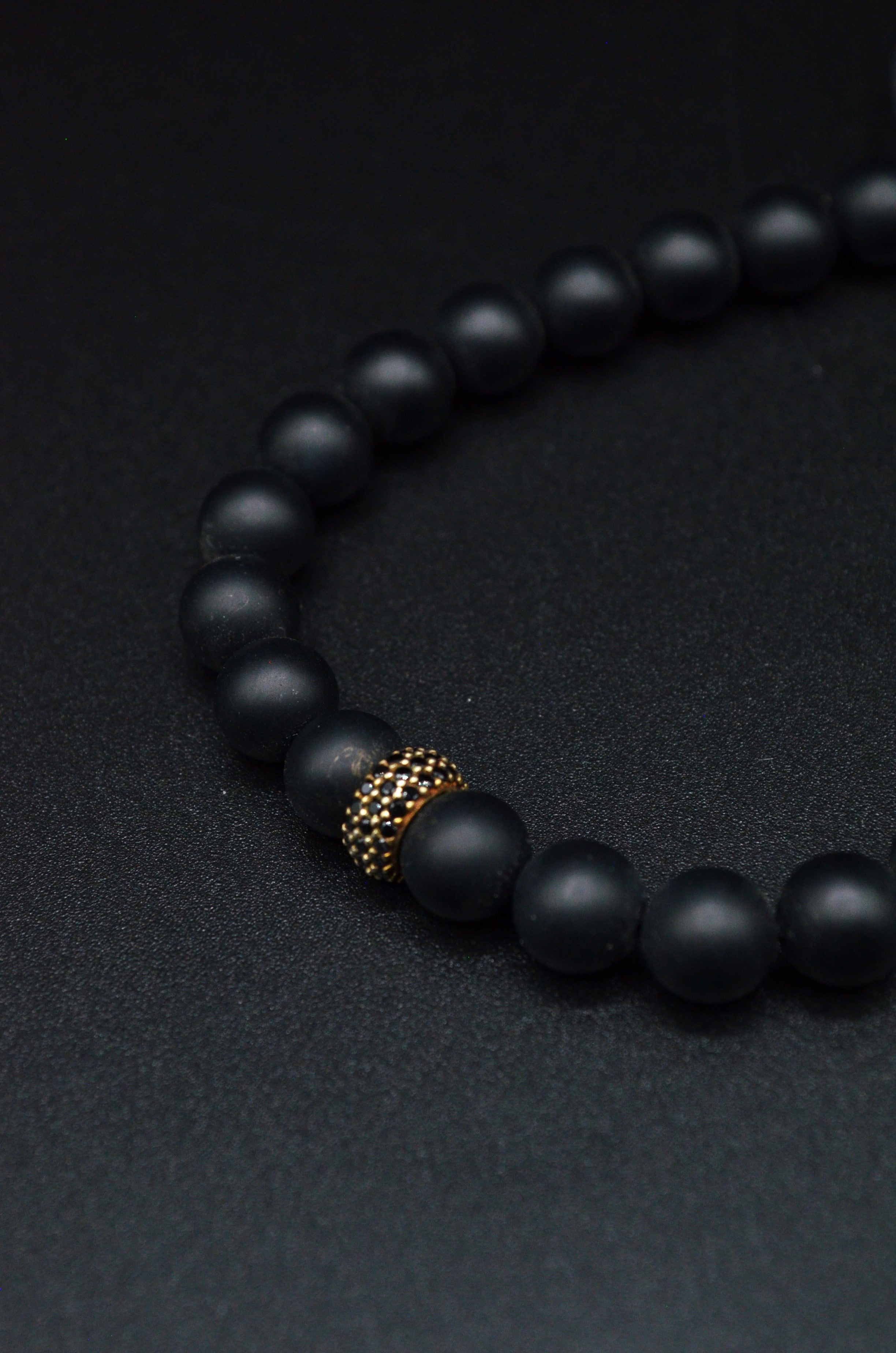 Bratara Din Onix Mat 8mm Si Argint