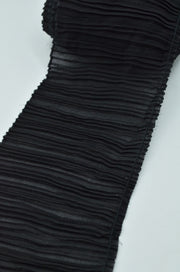 BANDA VOLANE PLISATA DIN VOAL NEGRU, 11.50CM