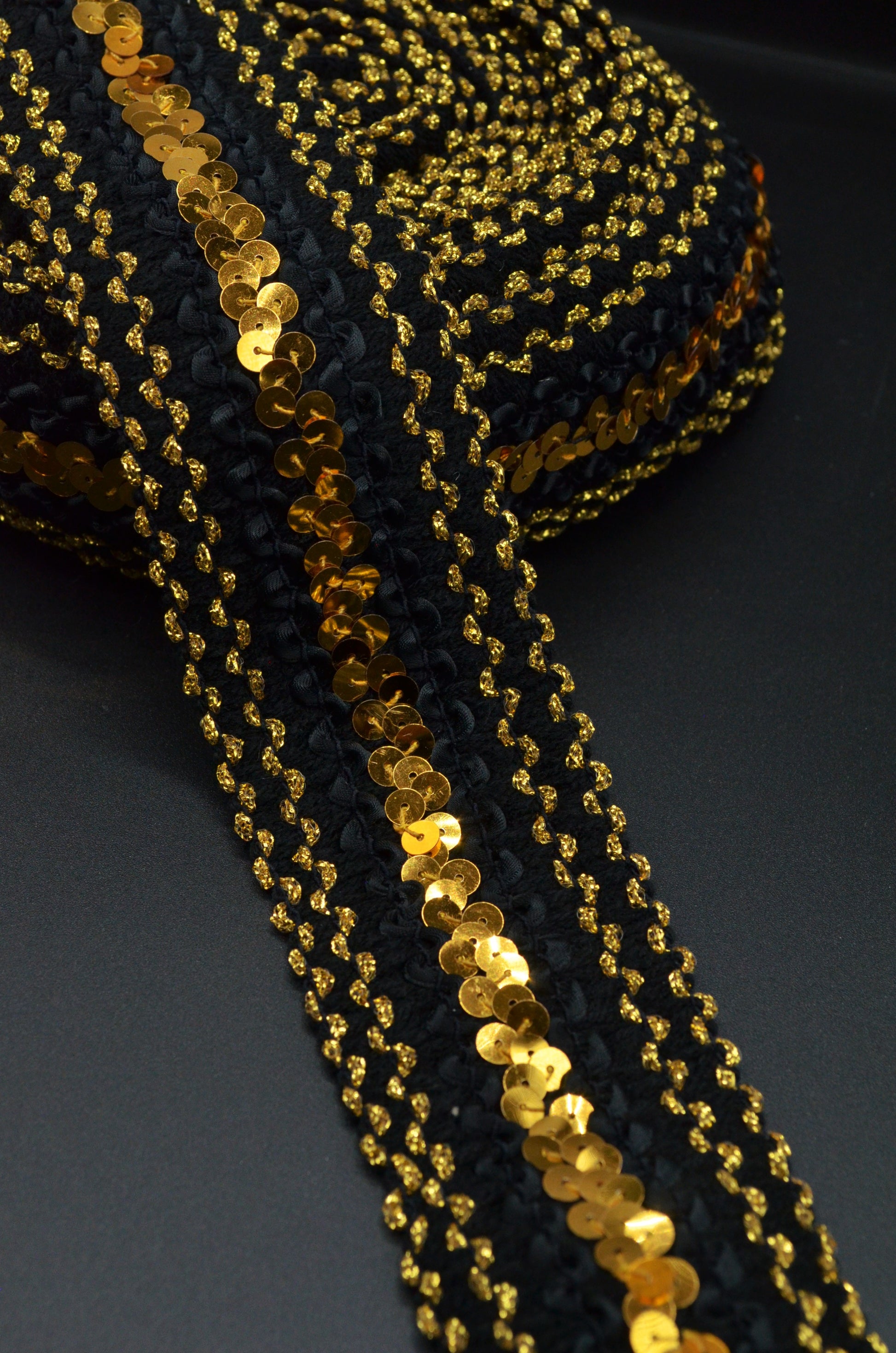 ELASTIC MOALE DECORATIV CU PAIETE 55MM