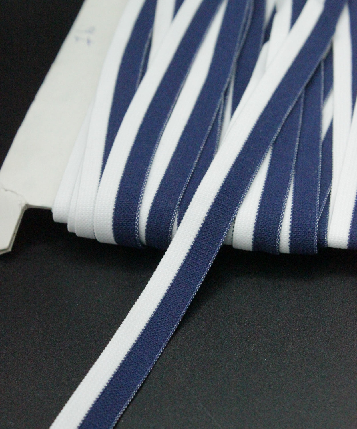 Elastic Bie, 15mm, Alb Si Bleumarin