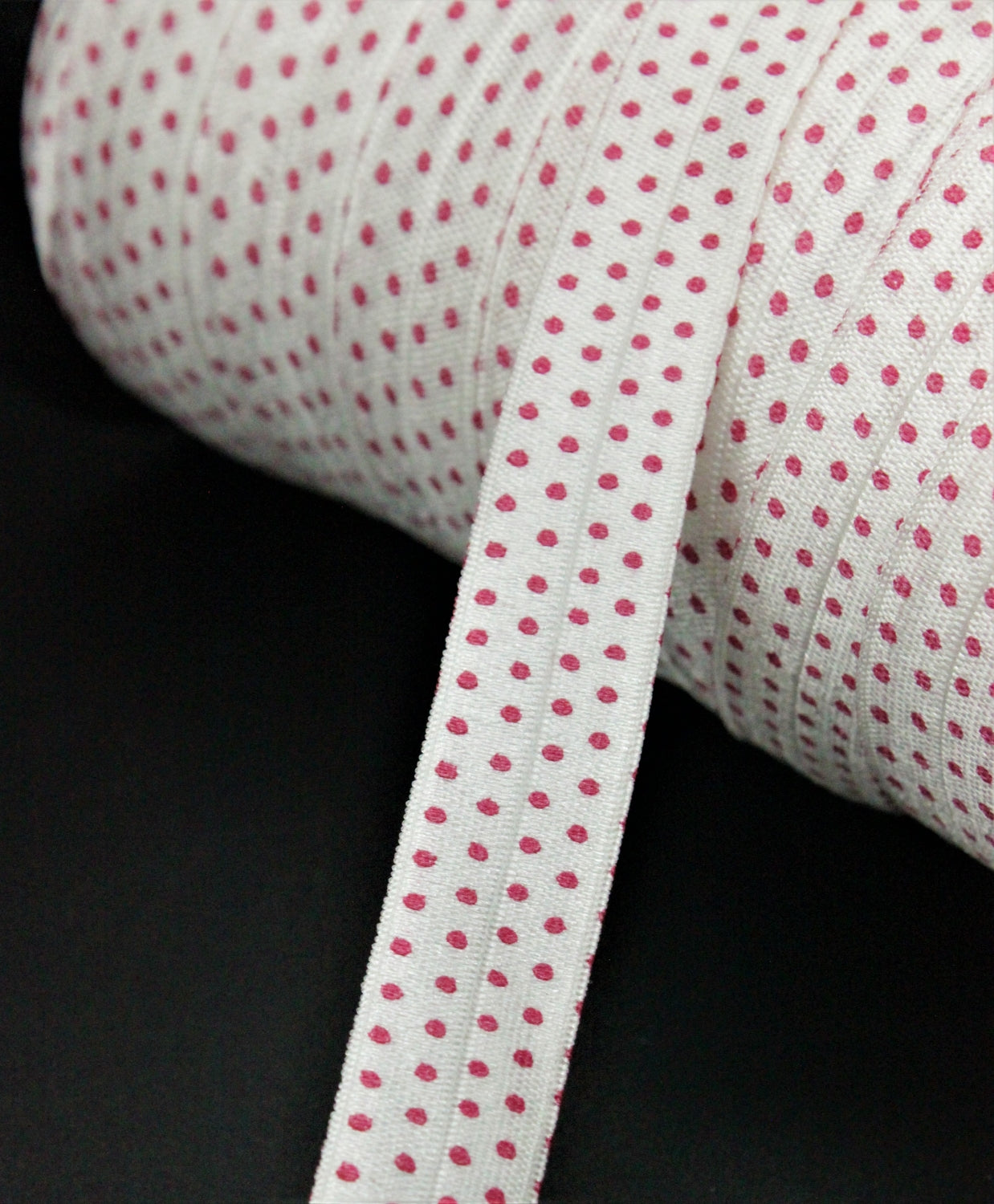 Elastic Bie Cu Buline, 20mm, Alb Cu Rosu