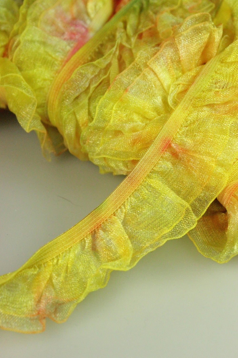 Elastic Cu Dublu Volan Din Organza, 30mm