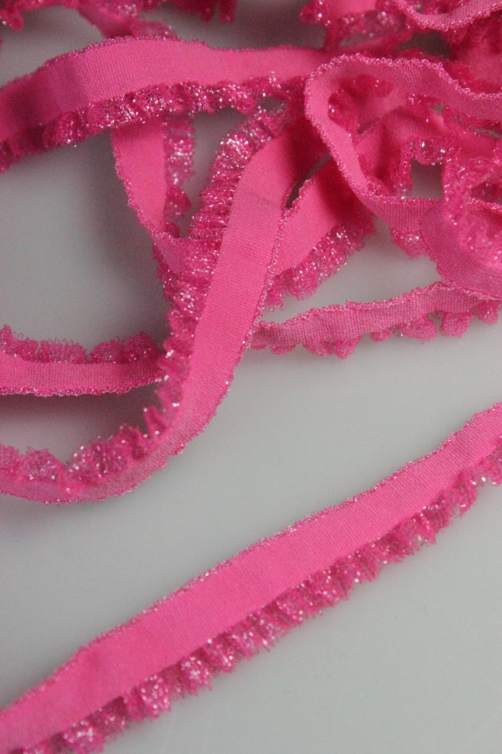 Elastic Cu Volan Roz,15mm