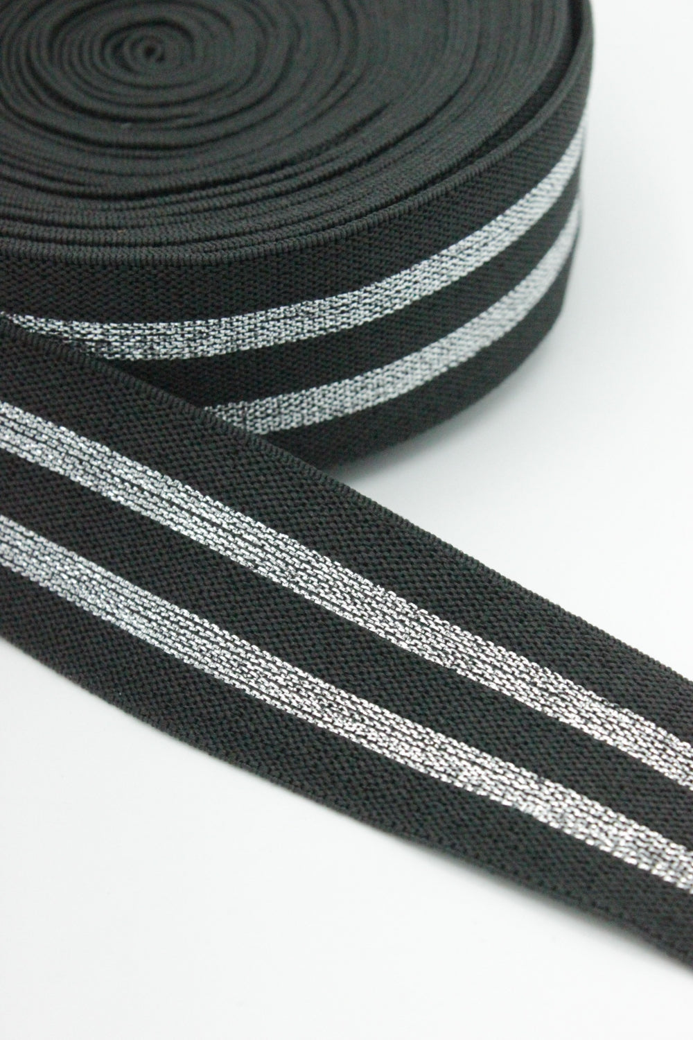 Elastic Decorativ, 40mm, Argintiu