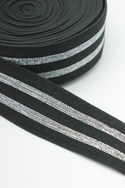Elastic Decorativ, 40mm, Argintiu