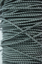 Elastic Rotund 2.50 mm, Negru Cu Alb