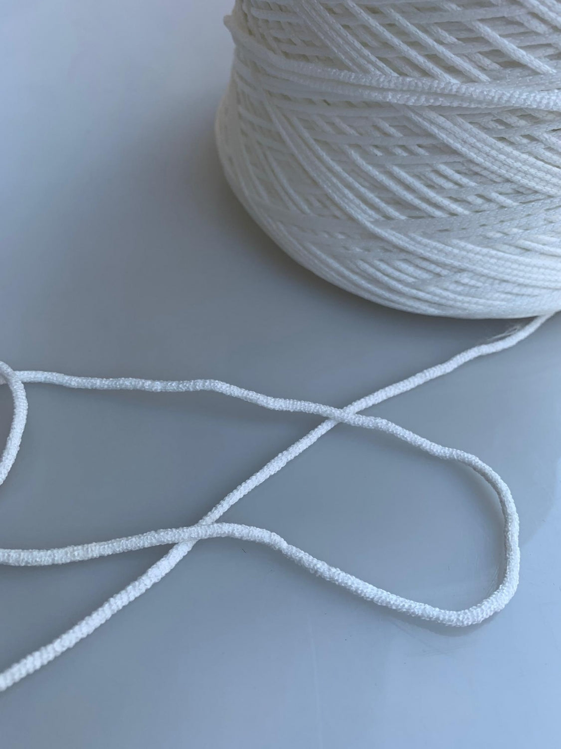Elastic Rotund Pentru Masca, Alb, 2mm