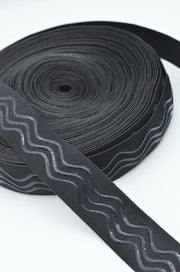 Elastic Cu Banda Silicon 2.50cm, Negru