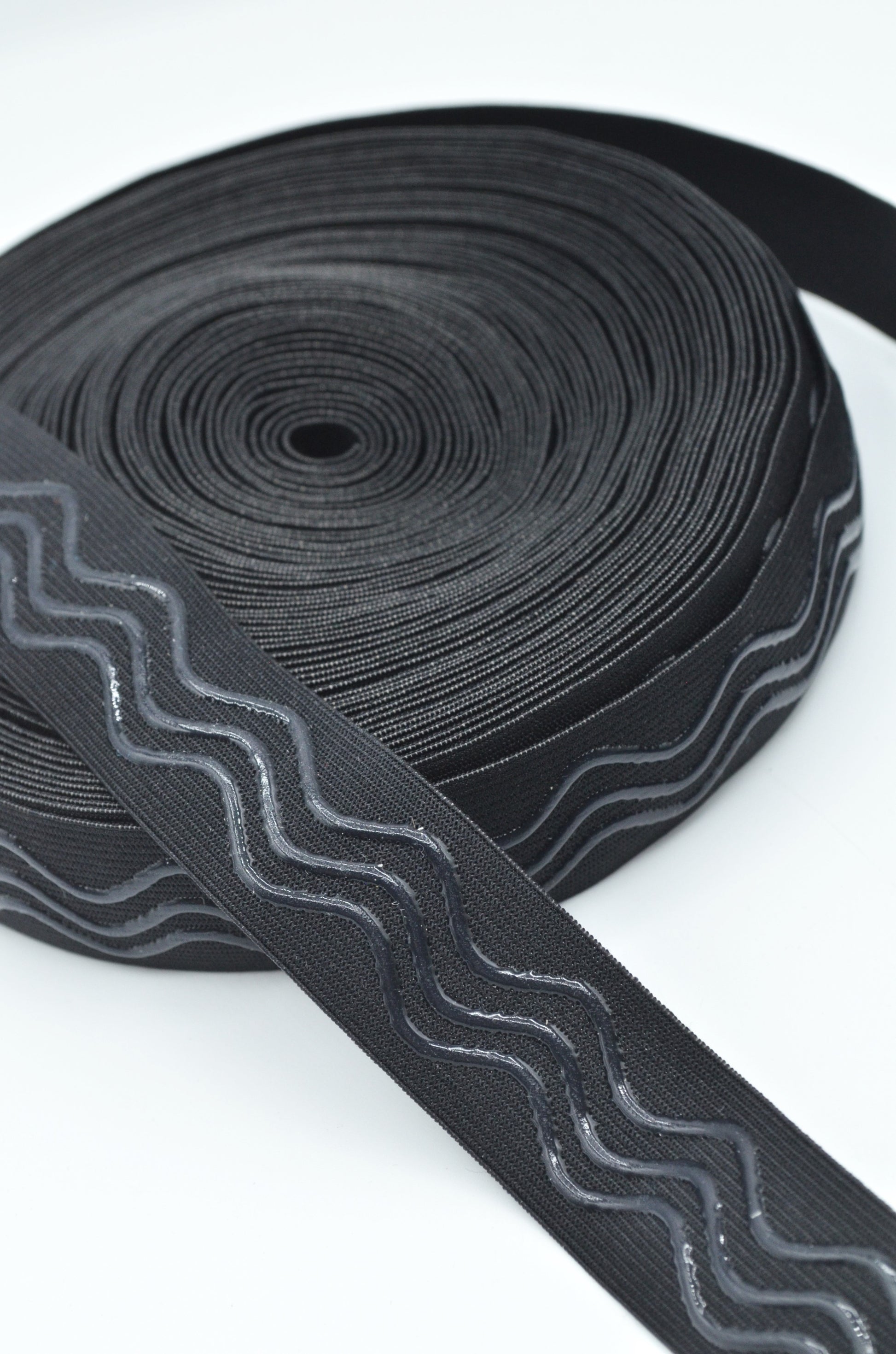 Elastic Cu Banda Silicon 2.50cm, Negru