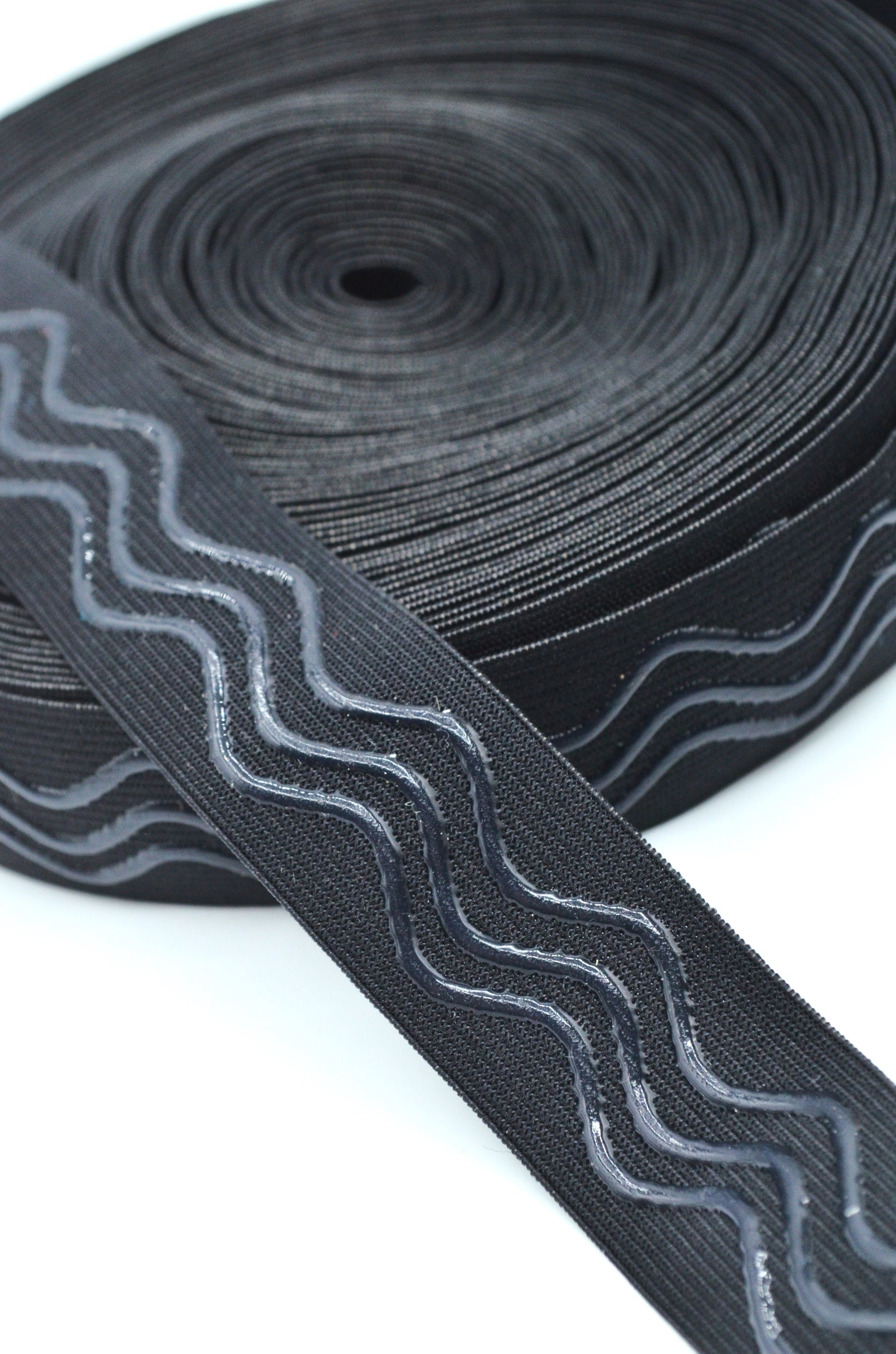 Elastic Cu Banda Silicon 2.50cm, Negru