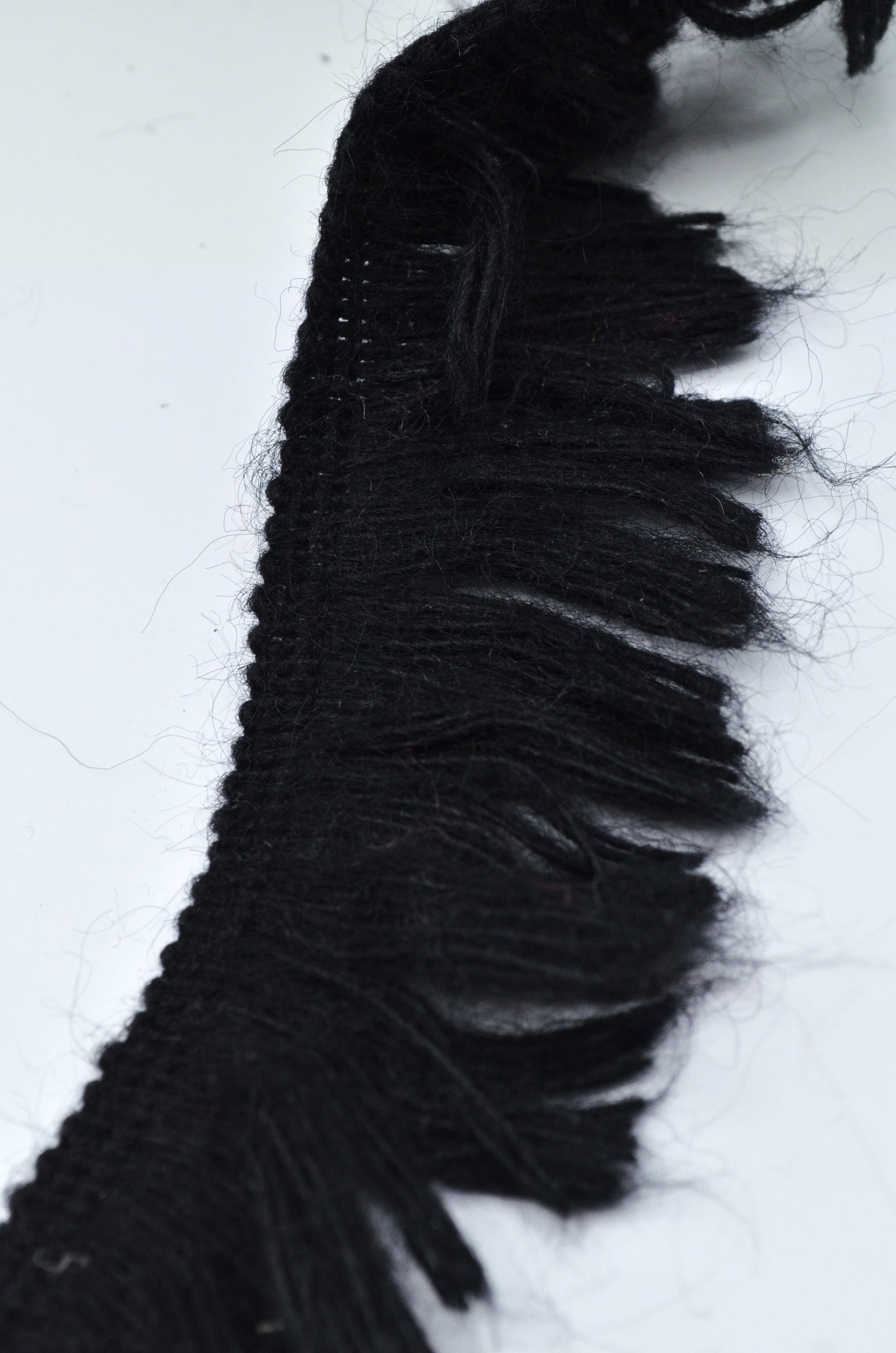 Franjuri De Lana 4 cm, Negru
