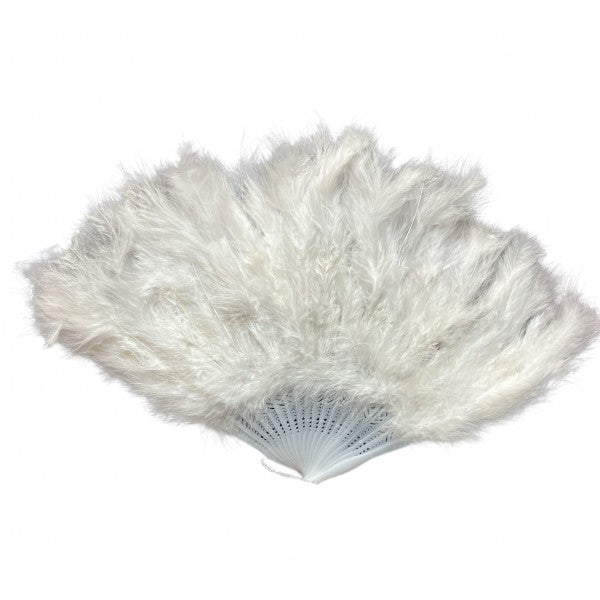 Evantai Pene Cu Plastic 25cm Alb