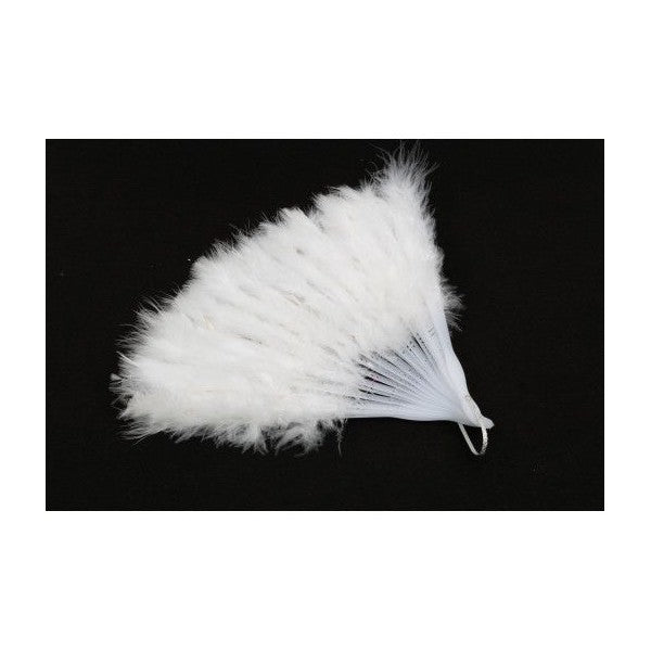 Evantai Pene Cu Plastic 25cm Alb